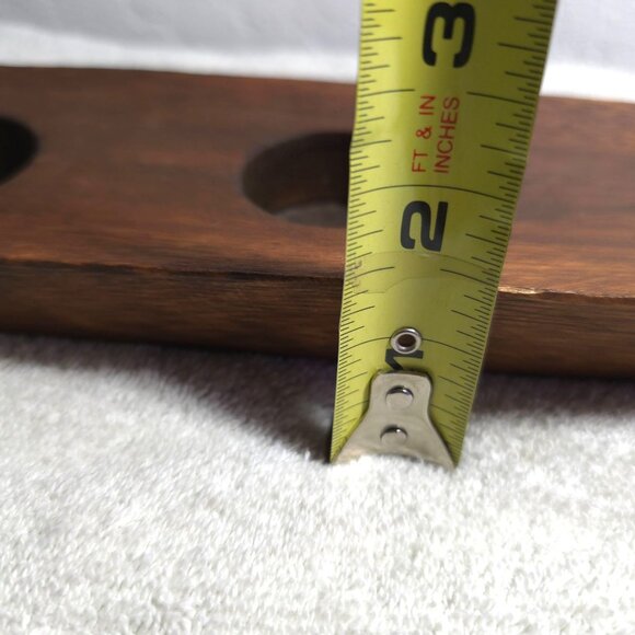 Wooden 5-Slot Tea Light Candle Shot Glass Holder Rectangular Made in Thailand - Picture 10 of 10